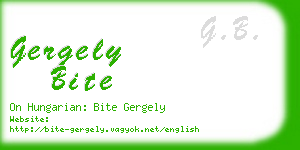 gergely bite business card